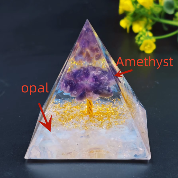 "Amethyst Dream Tree Pyramid" – The Symbol of Spiritual Serenity and Protection
