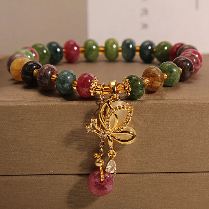 "Moment of Transformation - Tourmaline Butterfly Bracelet"