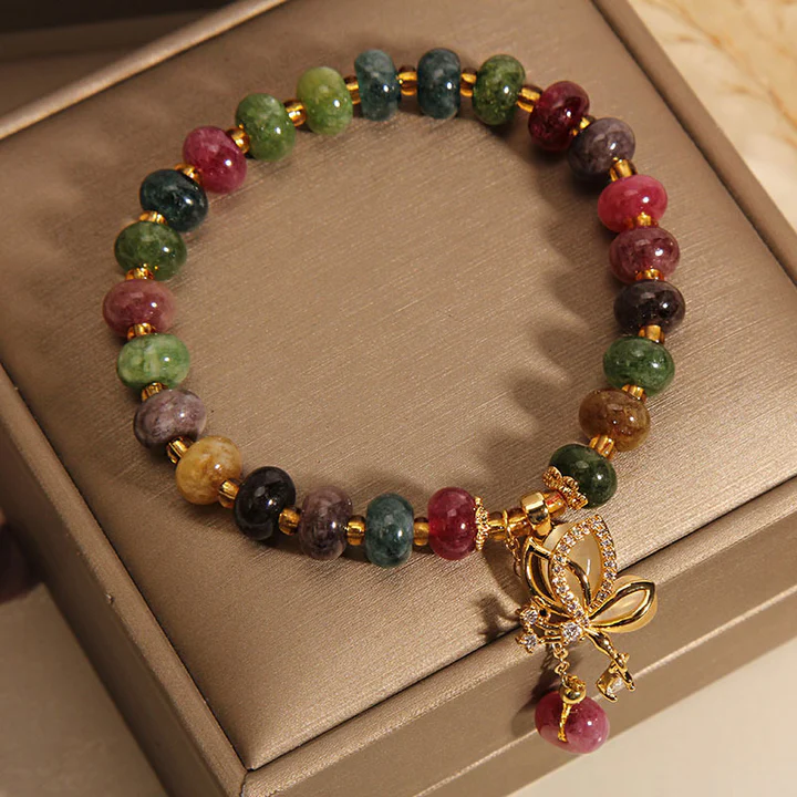 "Moment of Transformation - Tourmaline Butterfly Bracelet"