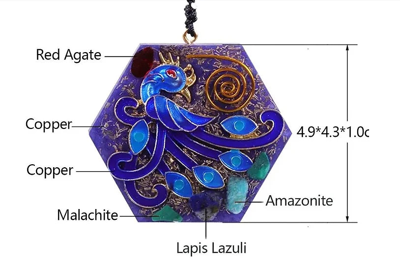 „Phoenix Rebirth Orgonite Necklace” – Rise Above Life's Challenges and Discover Your Inner Strength!