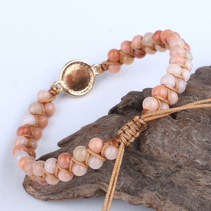 "Rose Harmony Sunstone Bracelet" – The Jewel of Love and Inner Peace