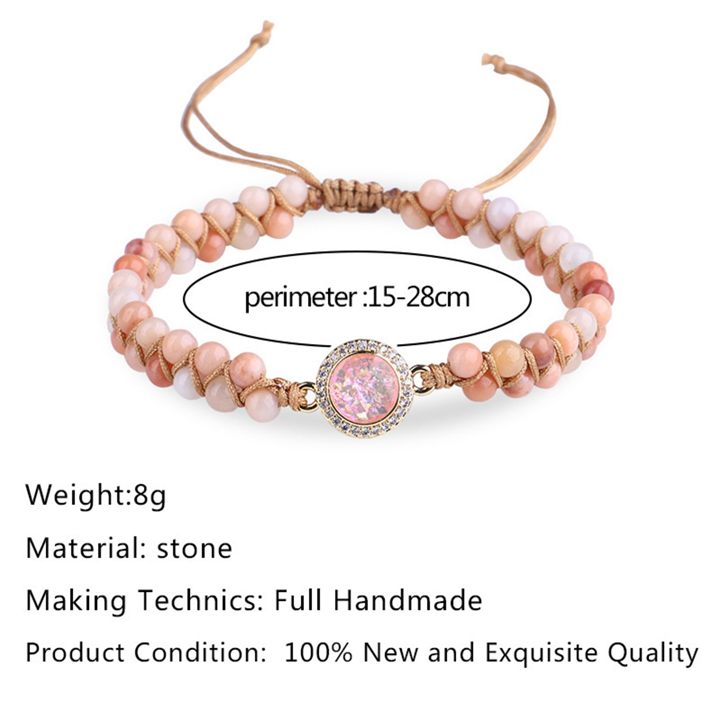 "Rose Harmony Sunstone Bracelet" – The Jewel of Love and Inner Peace