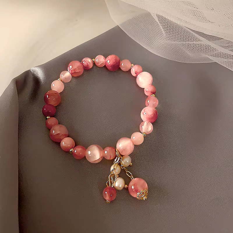 "Rose Love" – Strawberry Quartz Bracelet