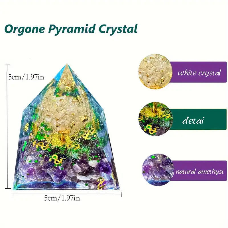 "The Heavenly Gate of Success and Abundance" Orgonite Pyramid