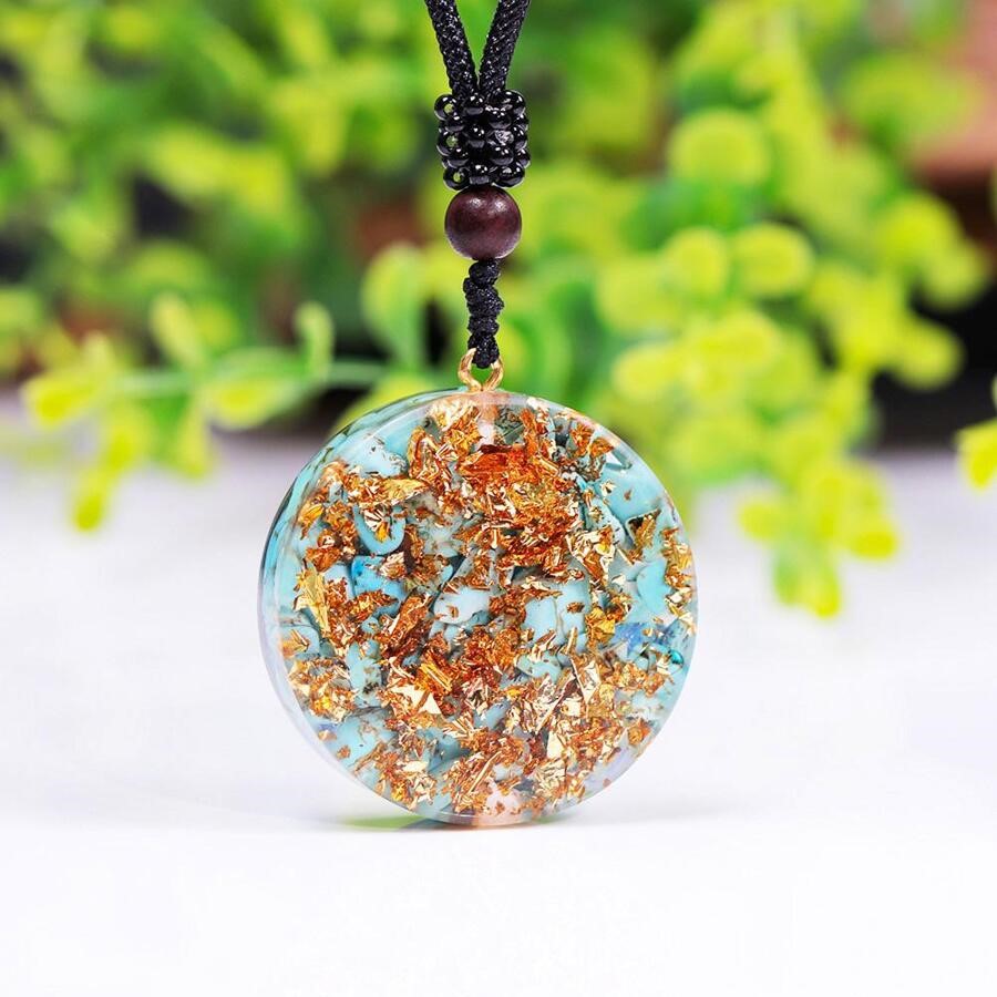 "Tree of Inner Peace" – Turquoise Orgonite Necklace