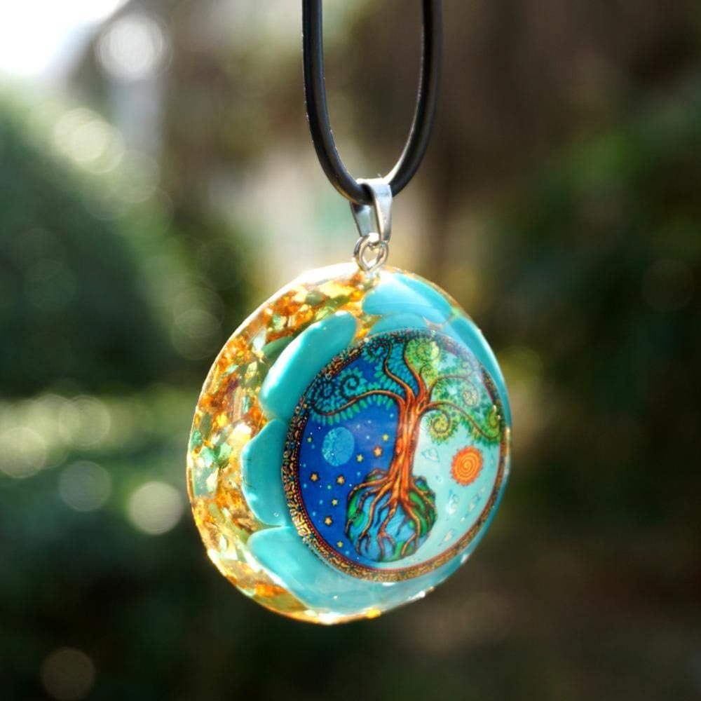 „Blue Sky Harmony „– Tree of Life Necklace