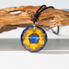 "Celestial Bloom" – Lapis Lazuli & Lotus Orgonite Necklace