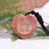 "Heart of Love" – Rose Quartz Sri Yantra Orgonite Necklace