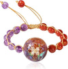 „Heavenly Harmony” – Amethyst and Red Agate Bracelet