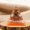 "Inner Peace and Happiness Buddha Orgonite Pyramid" – Find Harmony and Inner Strength!