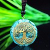 "Tree of Inner Peace" – Turquoise Orgonite Necklace