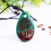 “Tree of Life Harmony” – Red Coral and Tiger's Eye Orgonite Necklace
