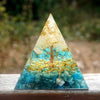Turquoise Orgonite Pyramid - "The Harmony of Heaven and Earth"